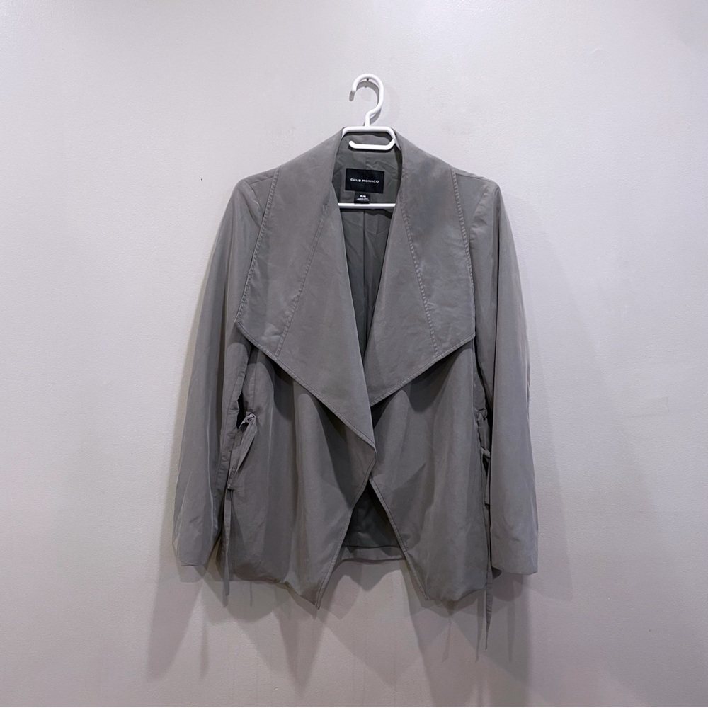 Club Monaco Women's Light Moss Green Waterfall Coat